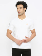 Spykar Mens T-Shirt H/S Mktft1Bc221 White
