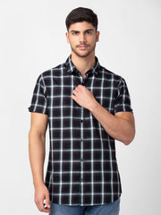 Spykar Mens Casual Shirt F/S Mshcs1Bc146 Black