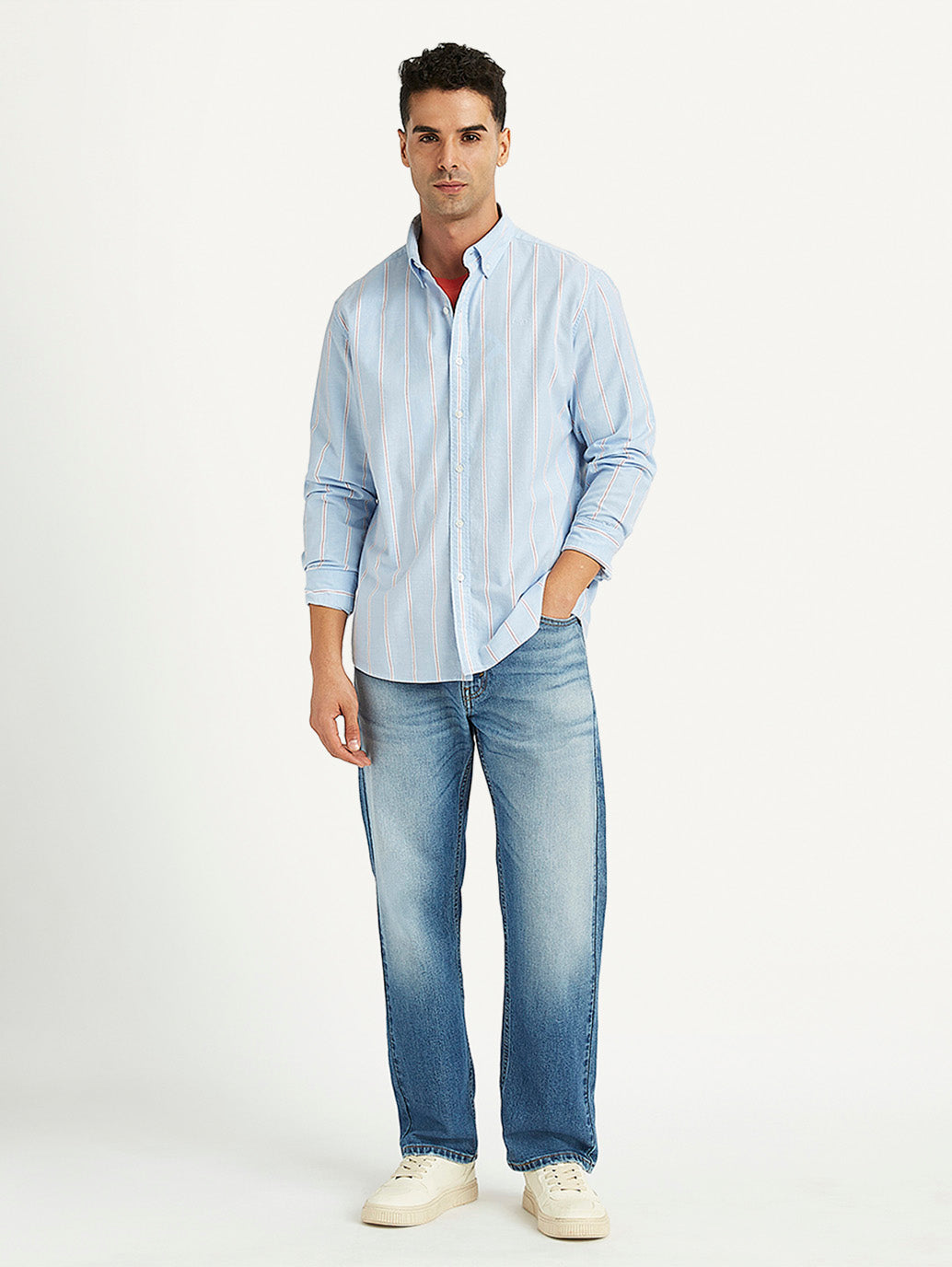 Men'S Striped Slim Fit Shirt