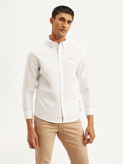 Men'S Solid Slim Fit Oxford Shirt