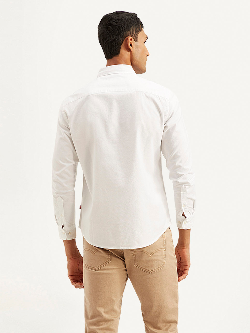 Men'S Solid Slim Fit Oxford Shirt