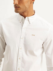 Men'S Solid Slim Fit Oxford Shirt