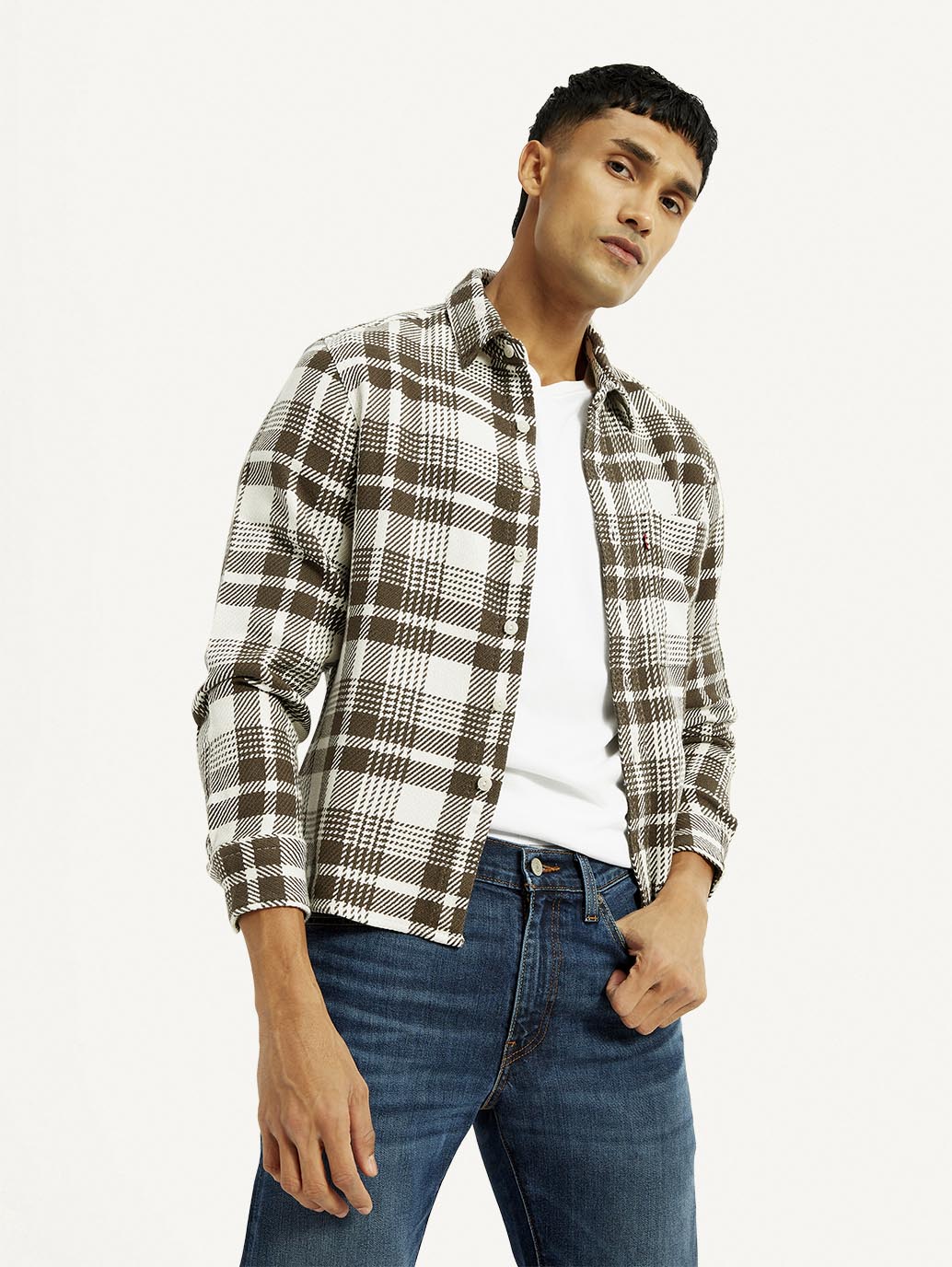 Men'S Plaid Relaxed Fit Shirt