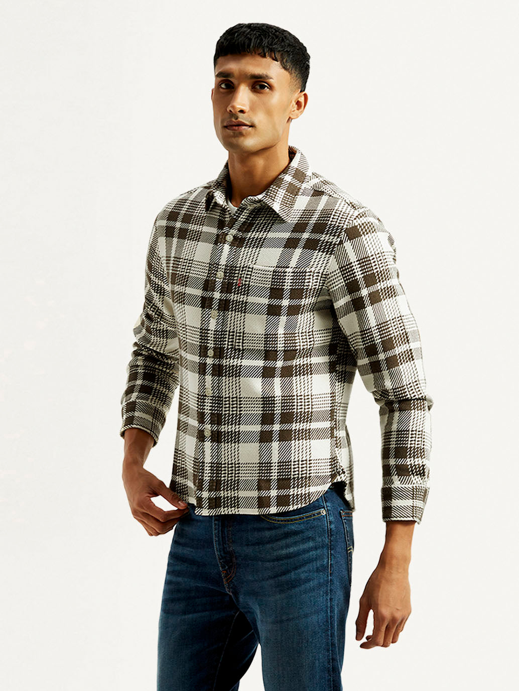 Men'S Plaid Relaxed Fit Shirt