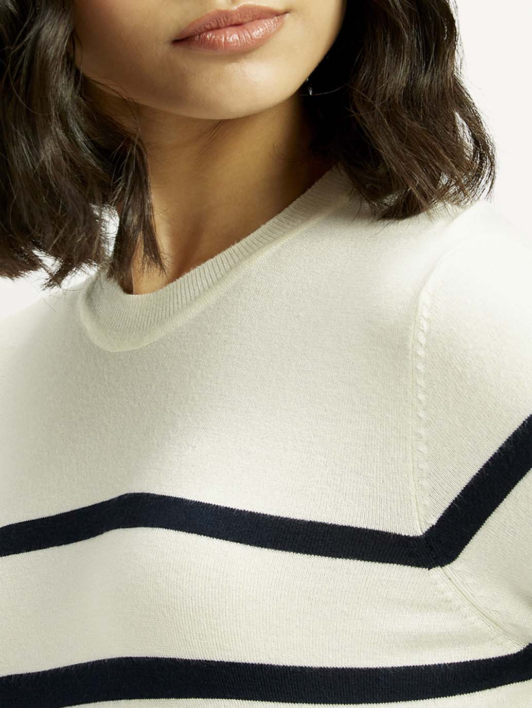 Women'S Striped Crew Neck T-Shirt