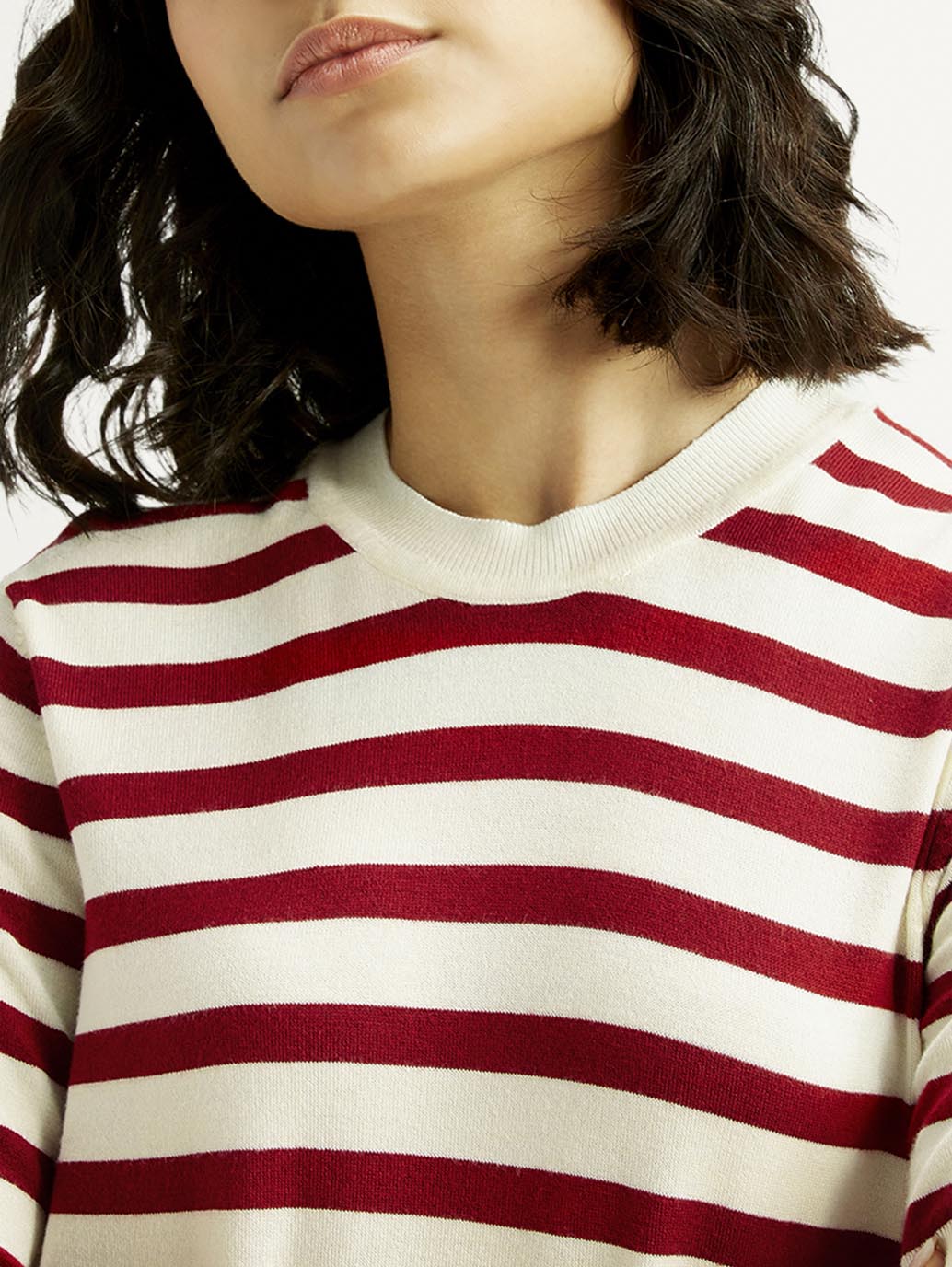 Women'S Striped Crew Neck T-Shirt
