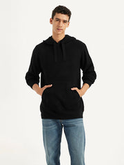 Men'S Solid Hooded Sweater