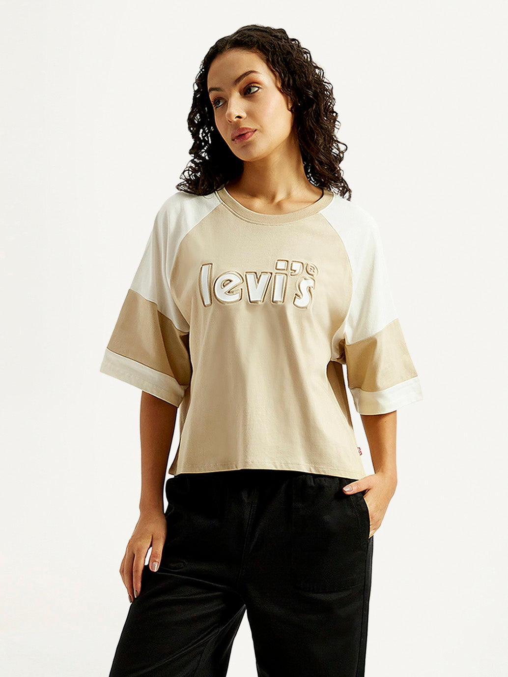 Women'S Brand Logo Relaxed Fit T-Shirt