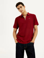 Men'S Solid Red Slim Fit Polo T-Shirt - Goyalsons ShopMax