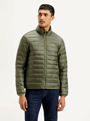Men'S Solid Olive Jacket