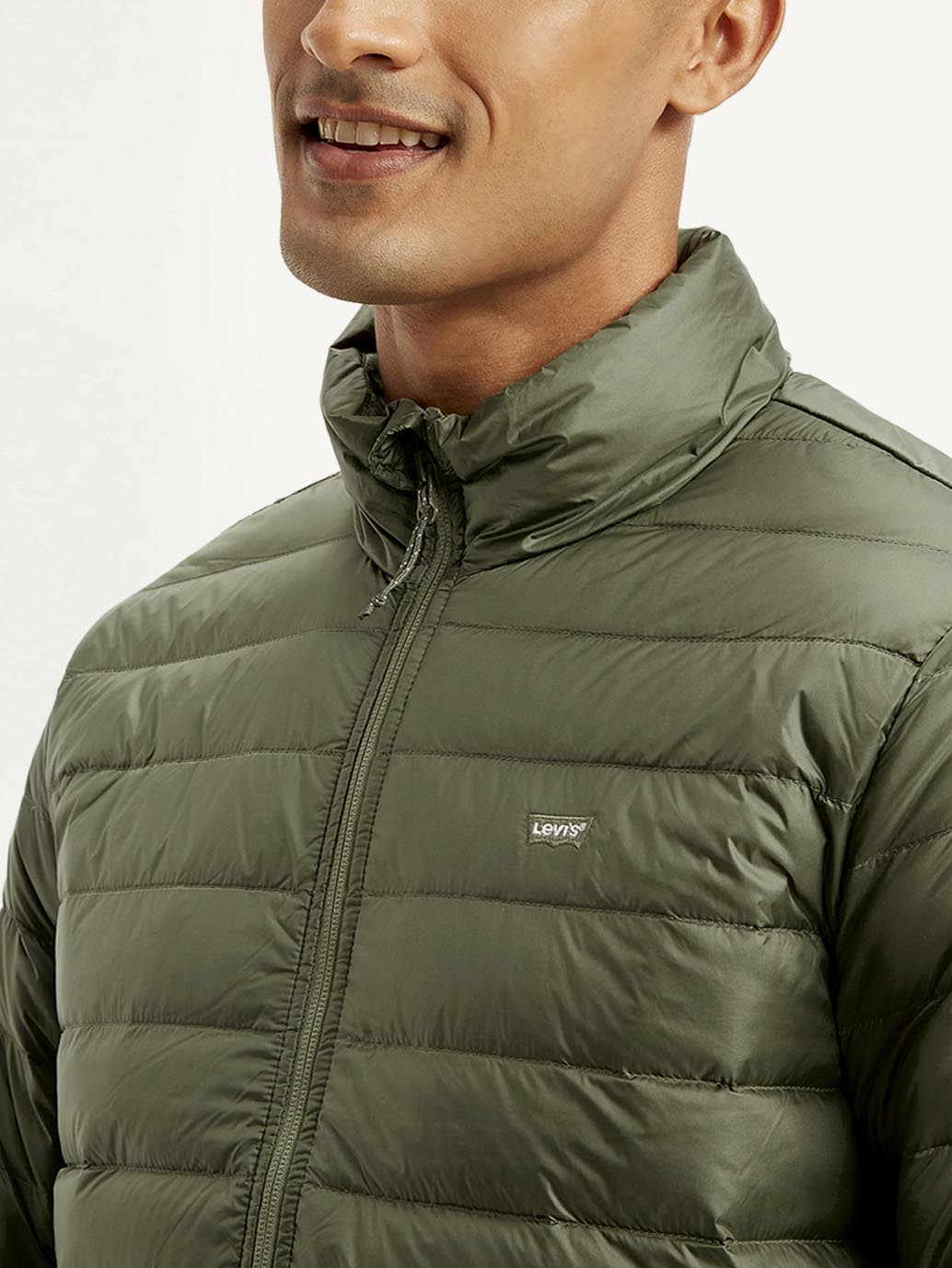 Men'S Solid Olive Jacket