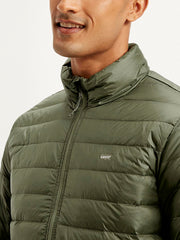 Men'S Solid Olive Jacket