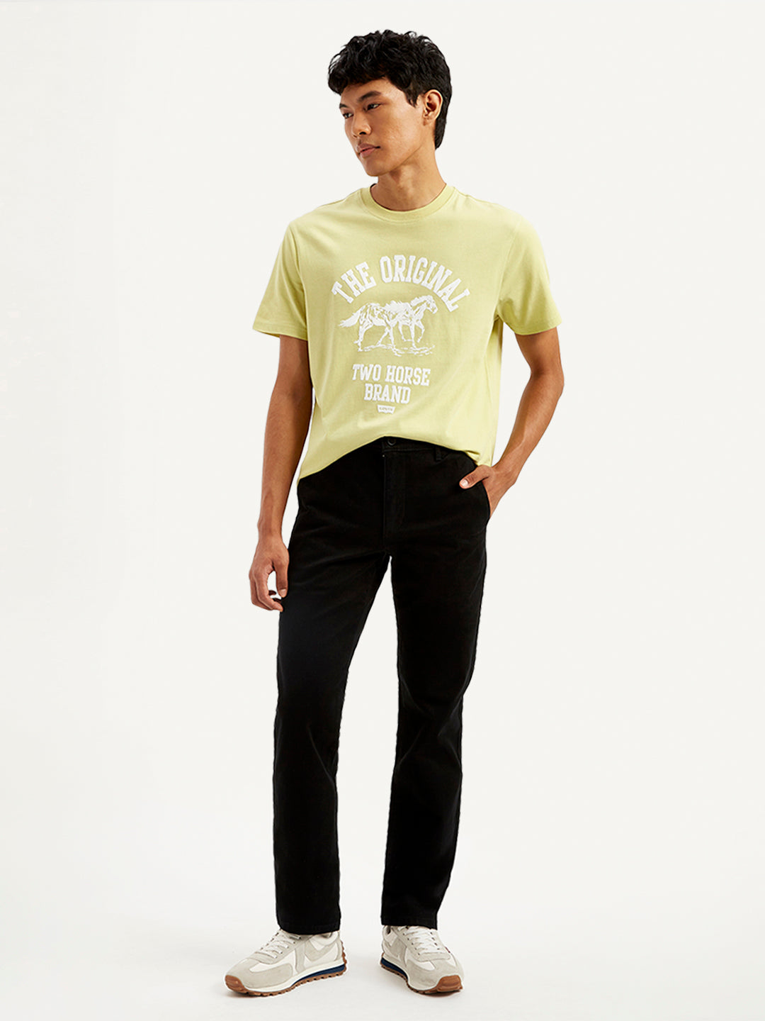 Men'S Black Slim Fit Chinos - Goyalsons ShopMax