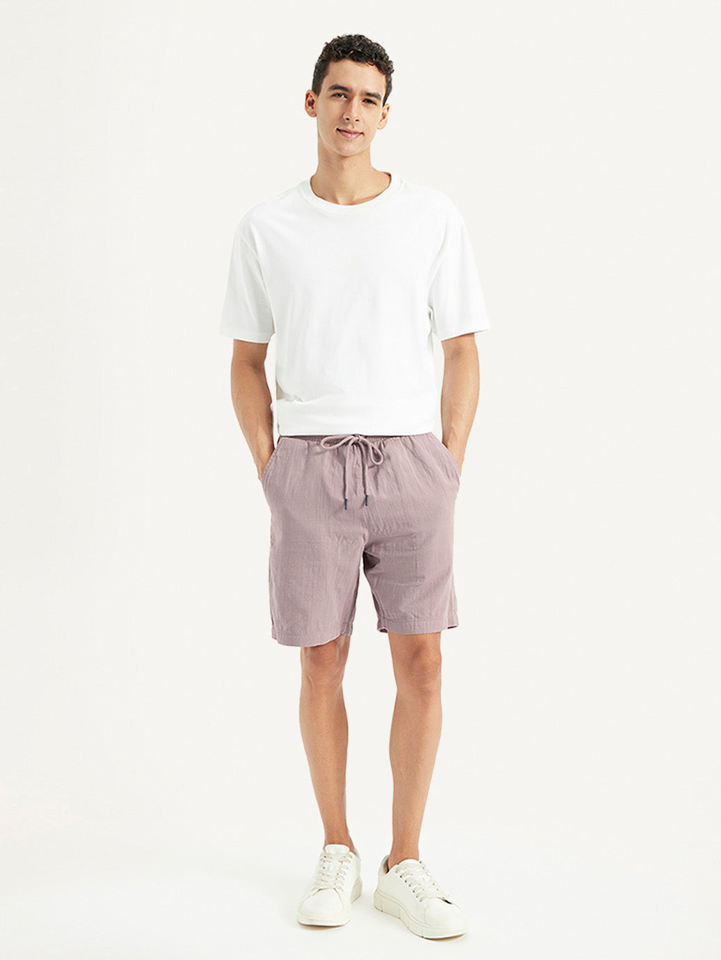 Men'S Mauve Regular Fit Shorts