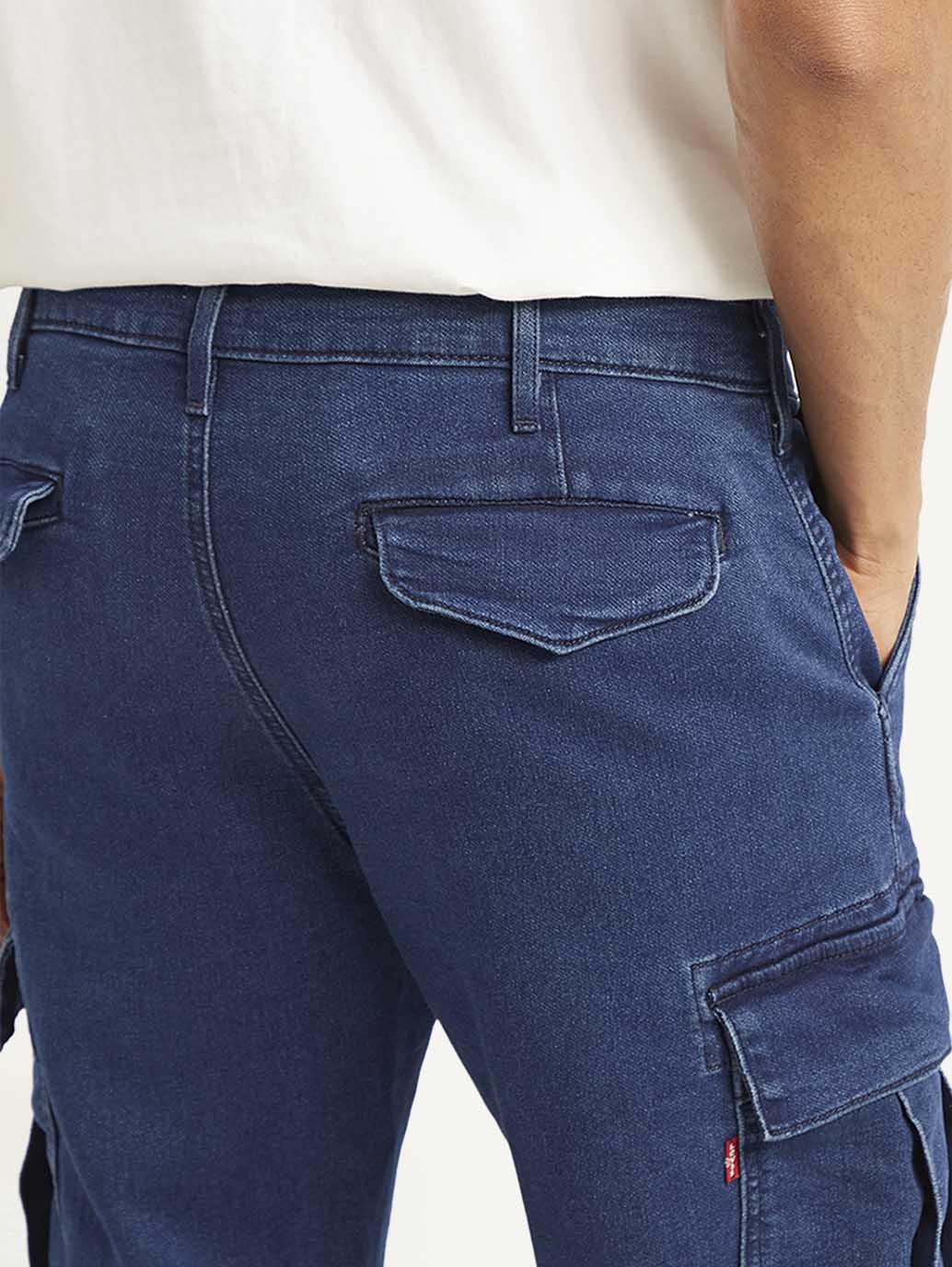 Men'S Tapered Dark Blue Utility Cargo Jogger - Goyalsons ShopMax