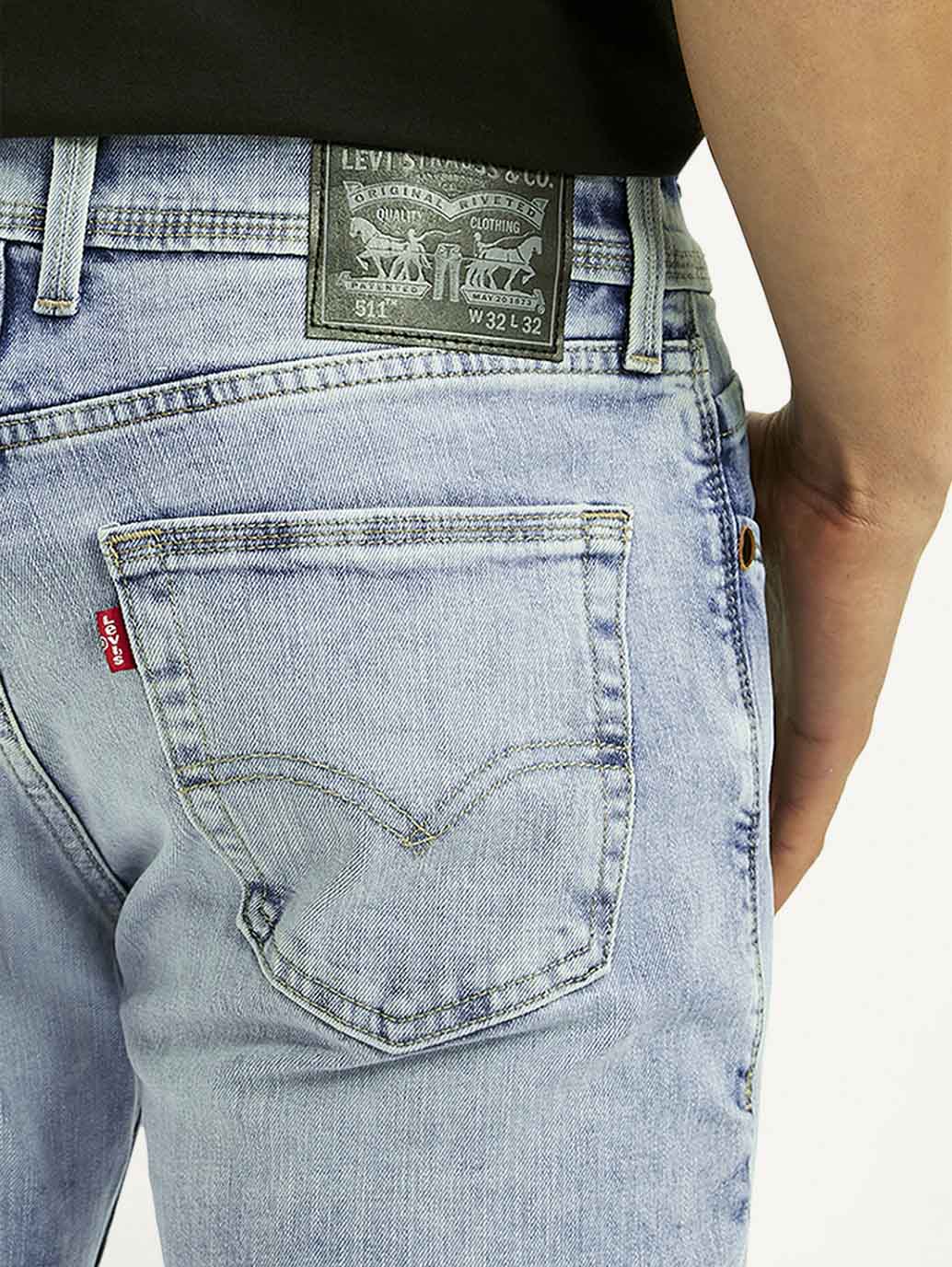 Men'S 511 Light Blue Slim Fit Mid Rise Jeans - Goyalsons ShopMax