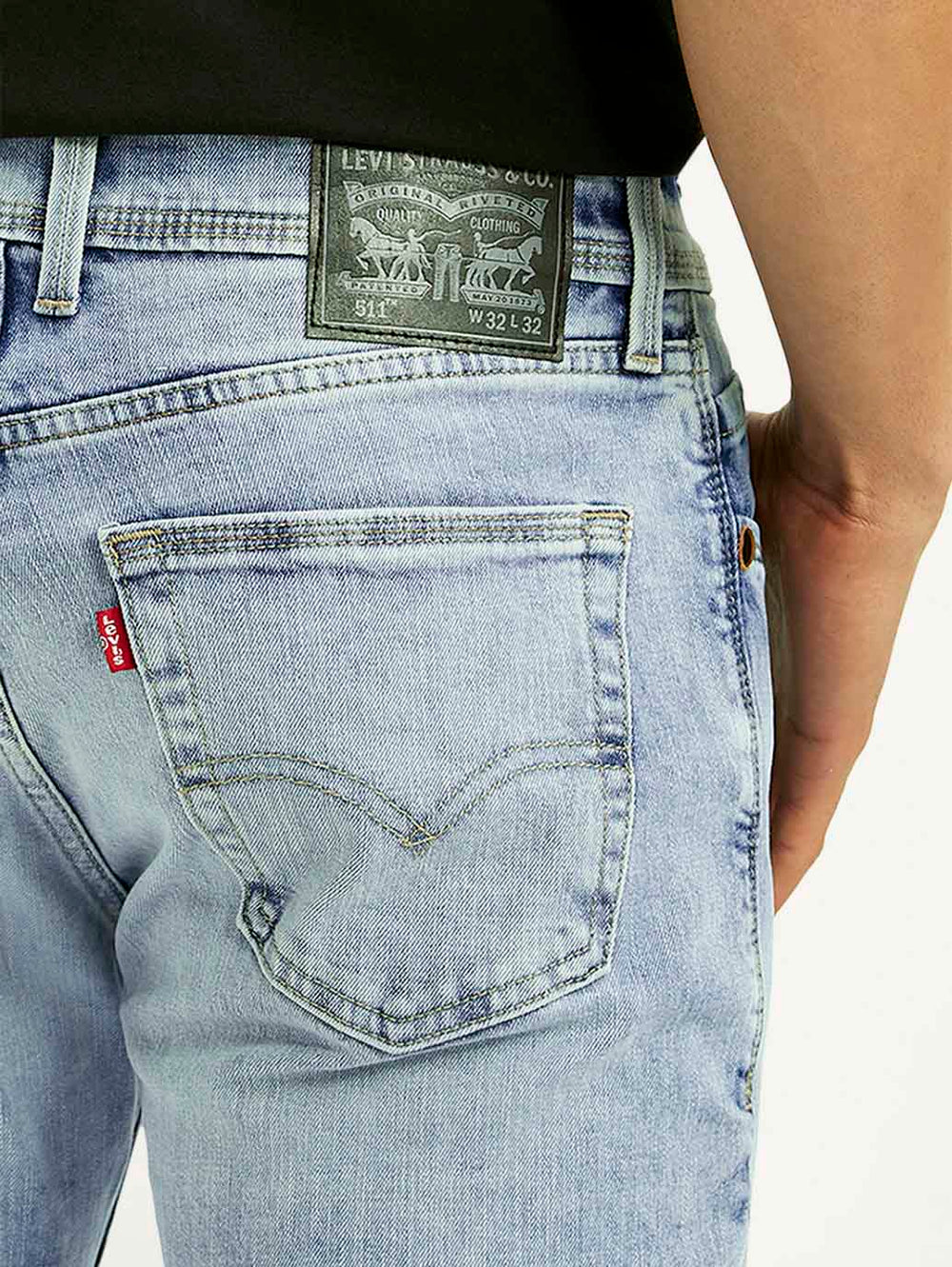 Men'S 511 Light Blue Slim Fit Mid Rise Jeans - Goyalsons ShopMax