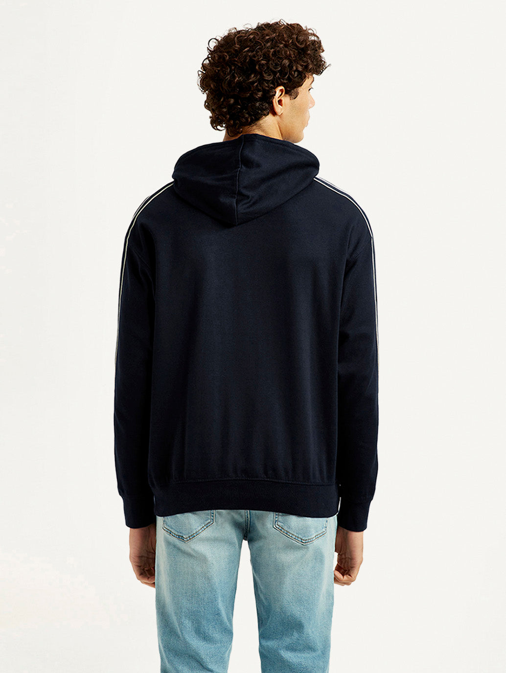 Men's Graphic Black Hooded Sweatshirt