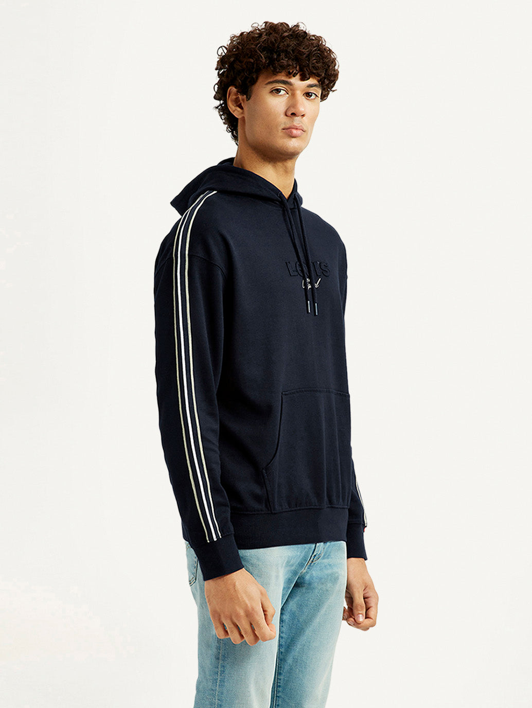 Men's Graphic Black Hooded Sweatshirt