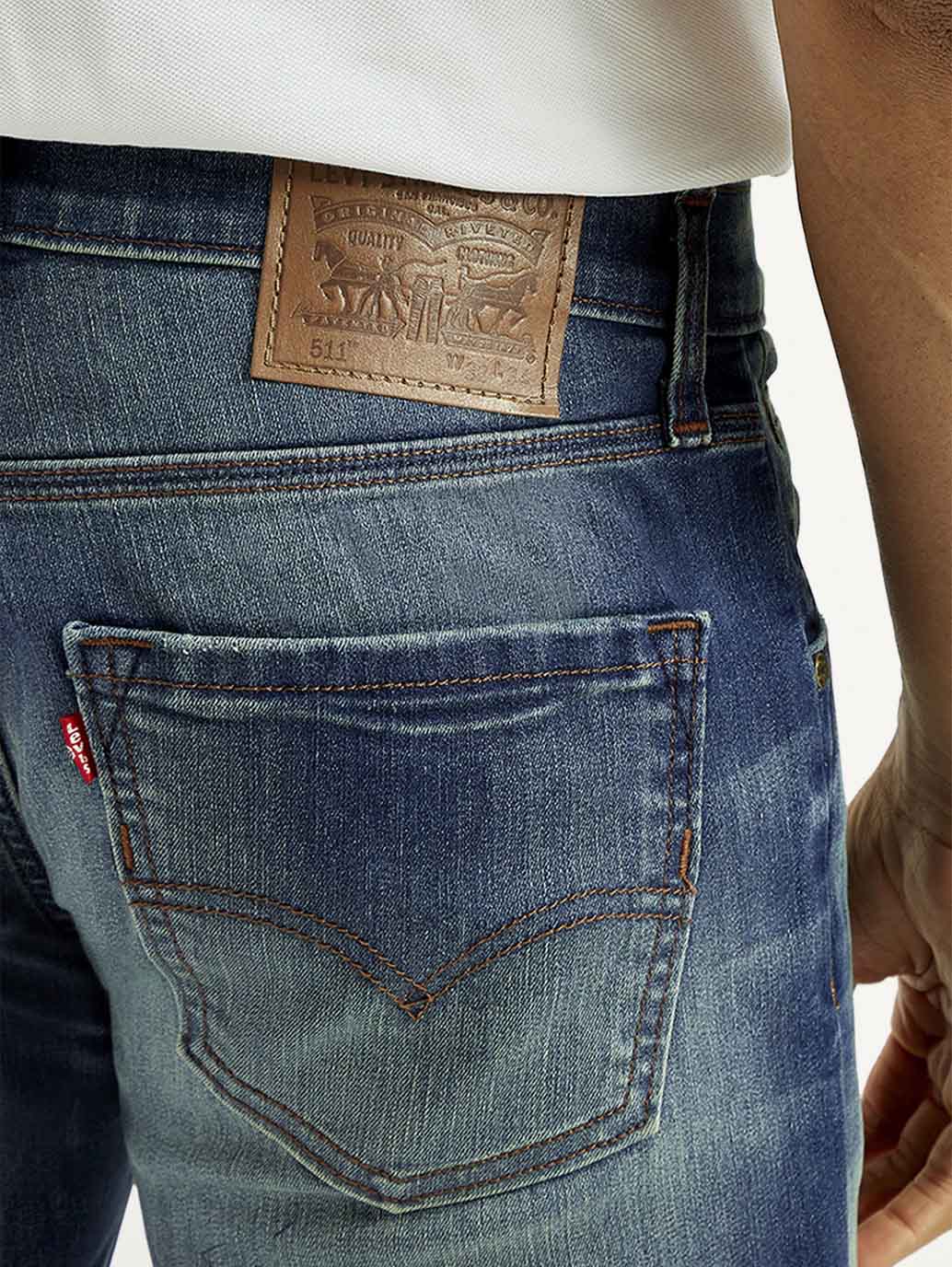 Men'S Tinted 511 Med Indigo Slim Fit Mid Rise Jeans - Goyalsons ShopMax