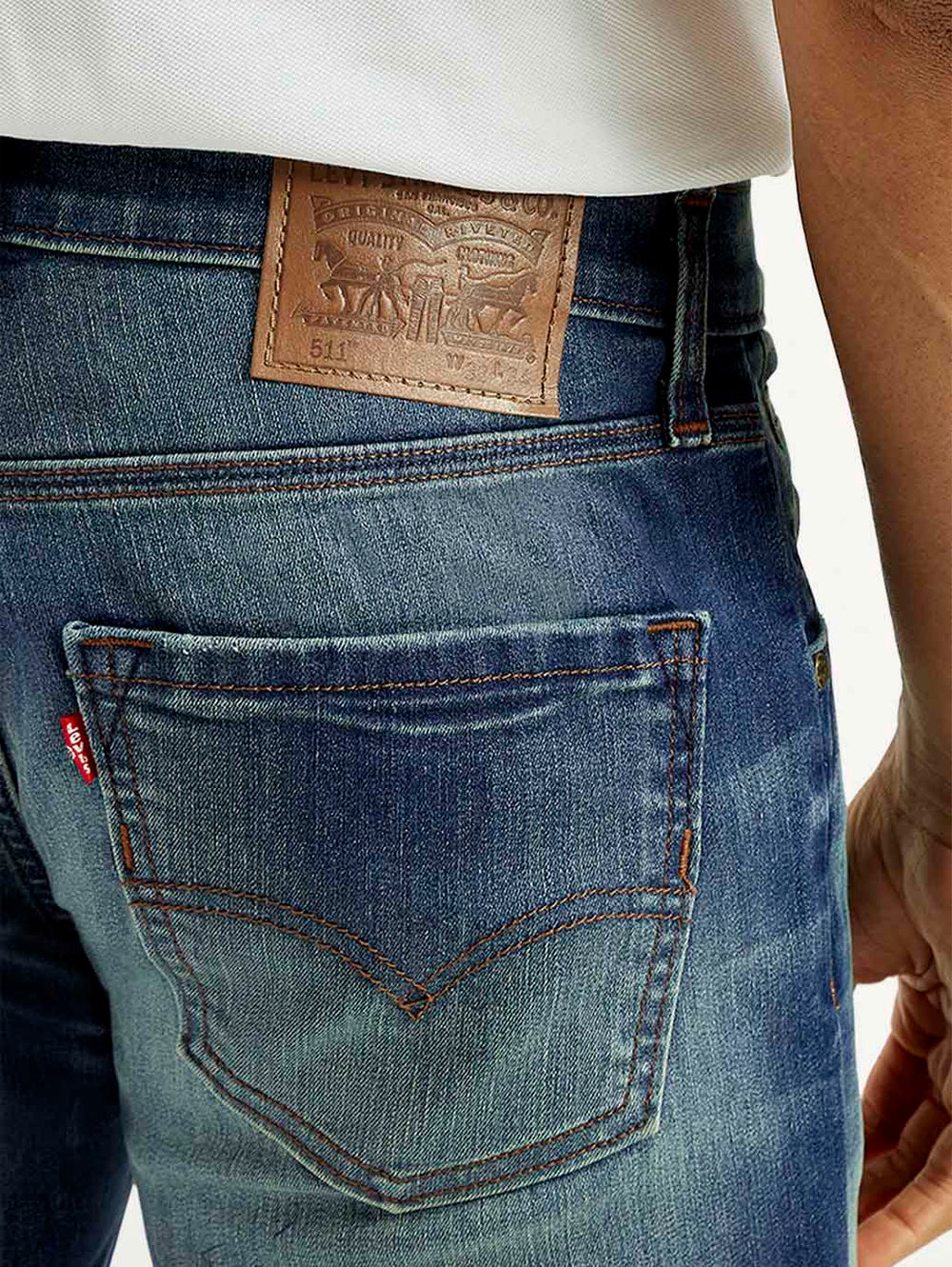 Men'S Tinted 511 Med Indigo Slim Fit Mid Rise Jeans - Goyalsons ShopMax