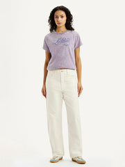 Women'S Off White Ribcage Straight Fit High Rise Jeans