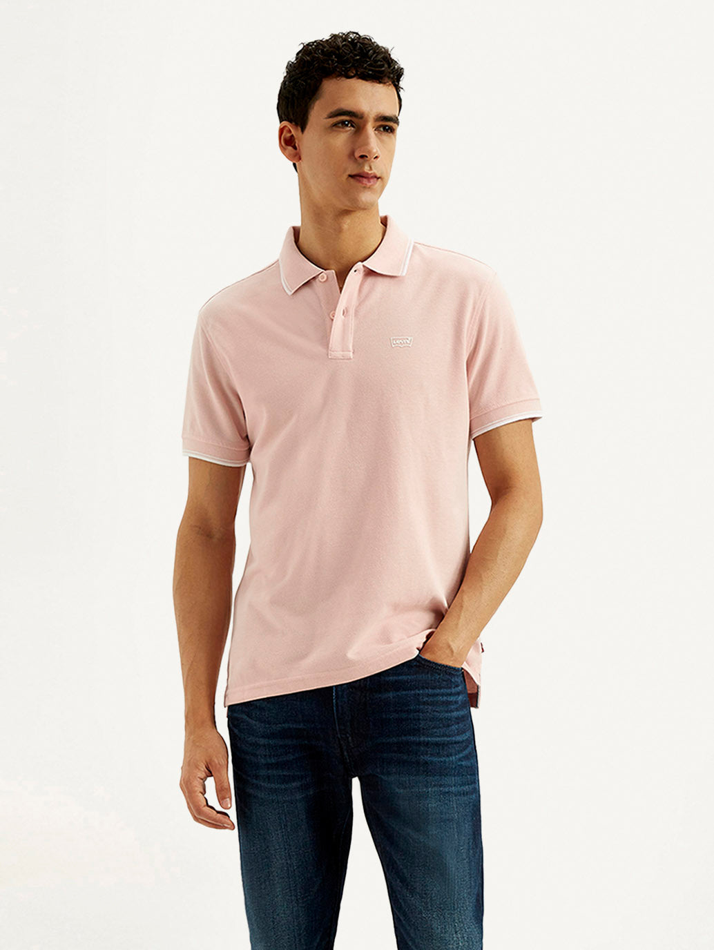 Men'S Solid Slim Fit Polo T-Shirt