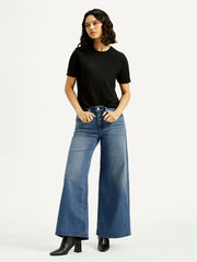 Women'S 728 Dark Blue Flared Fit High Rise Jeans
