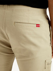 Men'S 511 Beige Slim Fit Mid Rise Cargo Trousers