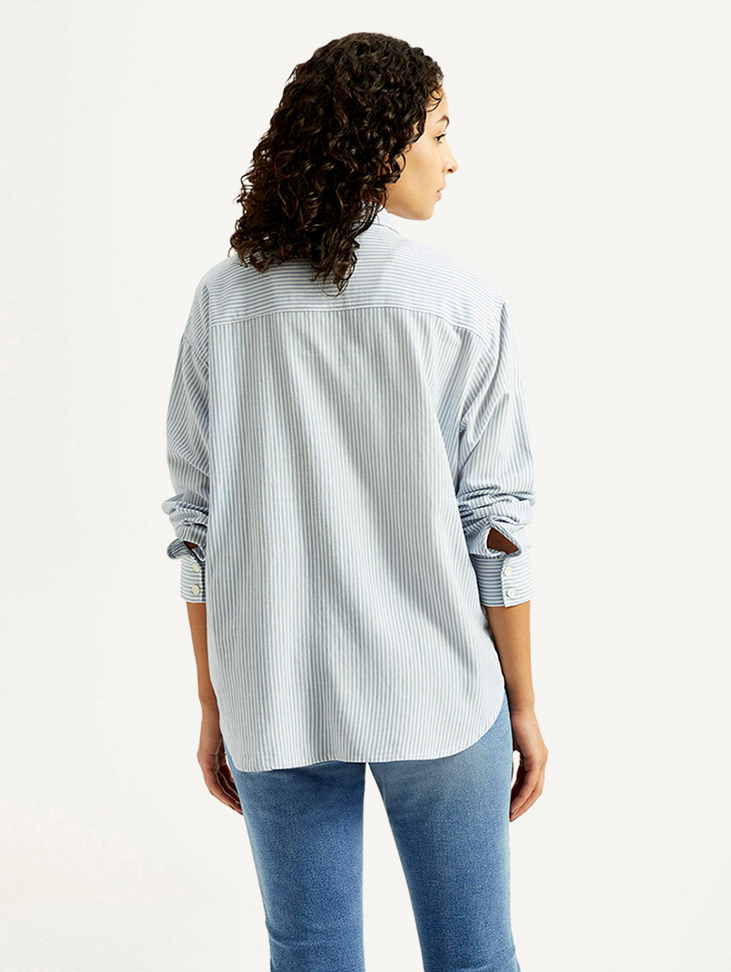 Women'S Striped Slim Fit Linen Shirt