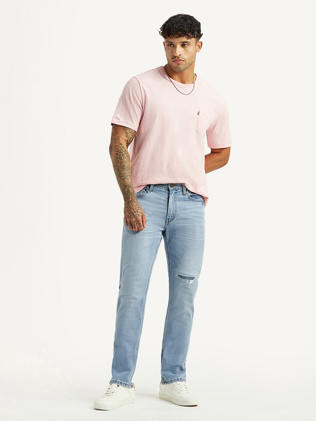 Levi's Men's 511 Light-Blue Slim Fit Mid Rise Jeans