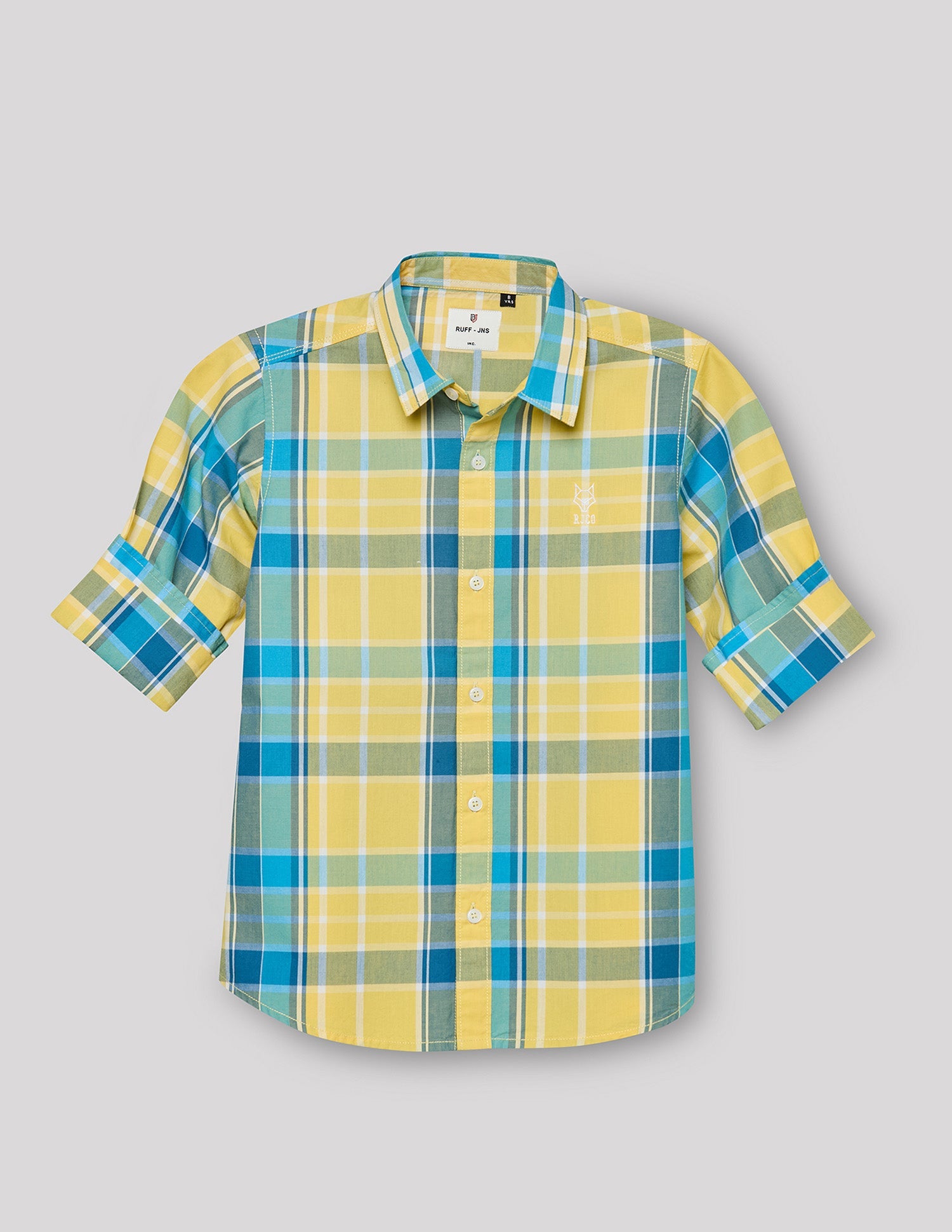 RUFF BOYS SHIRT F/S SB-09185 LEMON