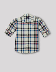 RUFF BOYS SHIRT F/S SB-09101 WHITE