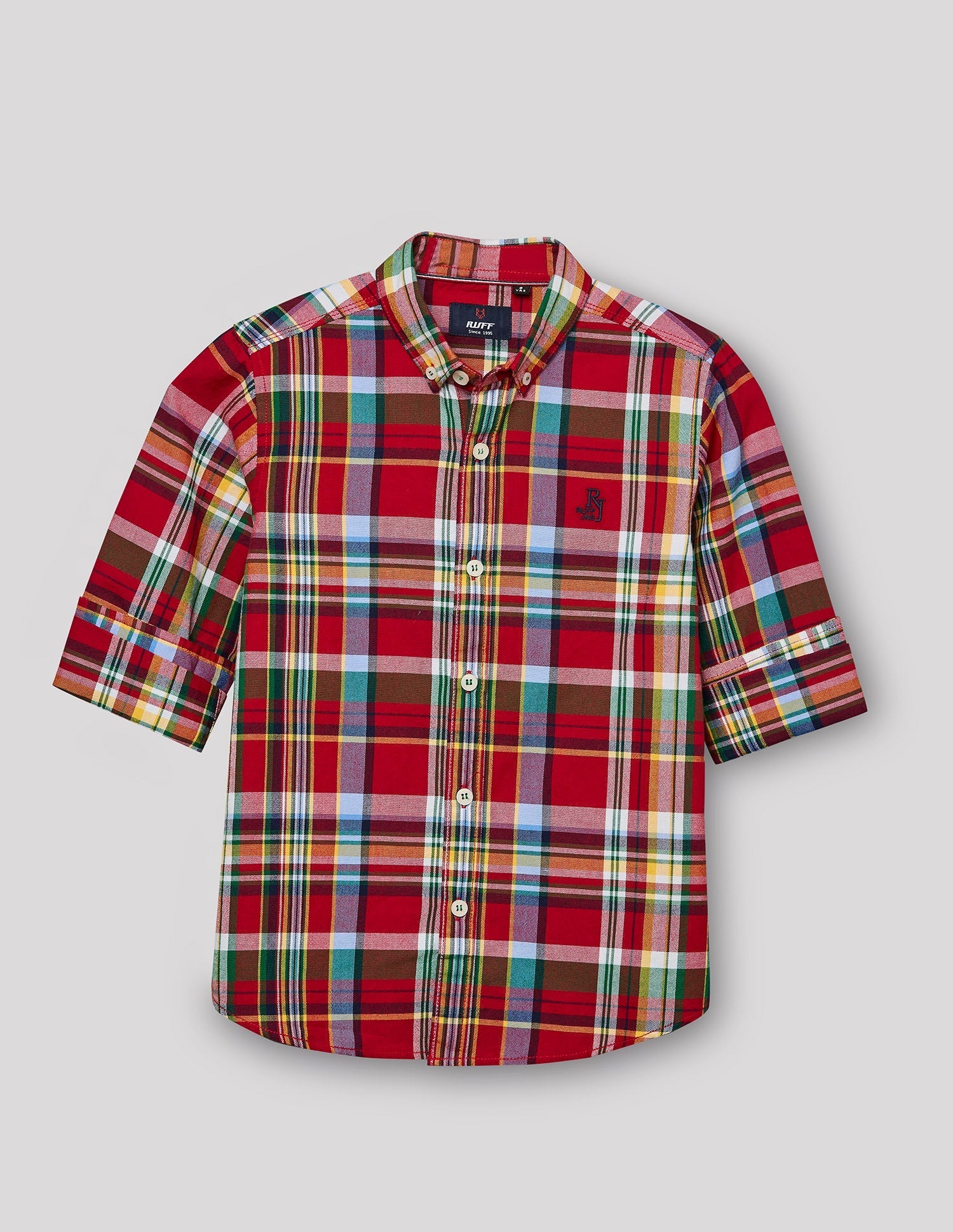 RUFF BOYS SHIRT F/S SB-09102 RED