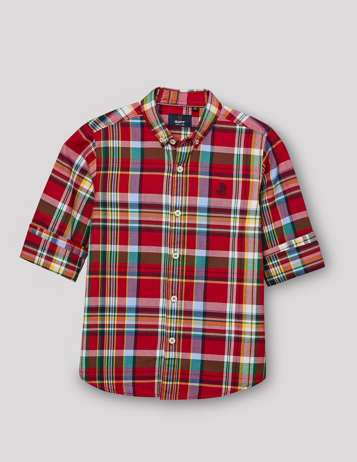 RUFF BOYS SHIRT F/S SB-09102 RED
