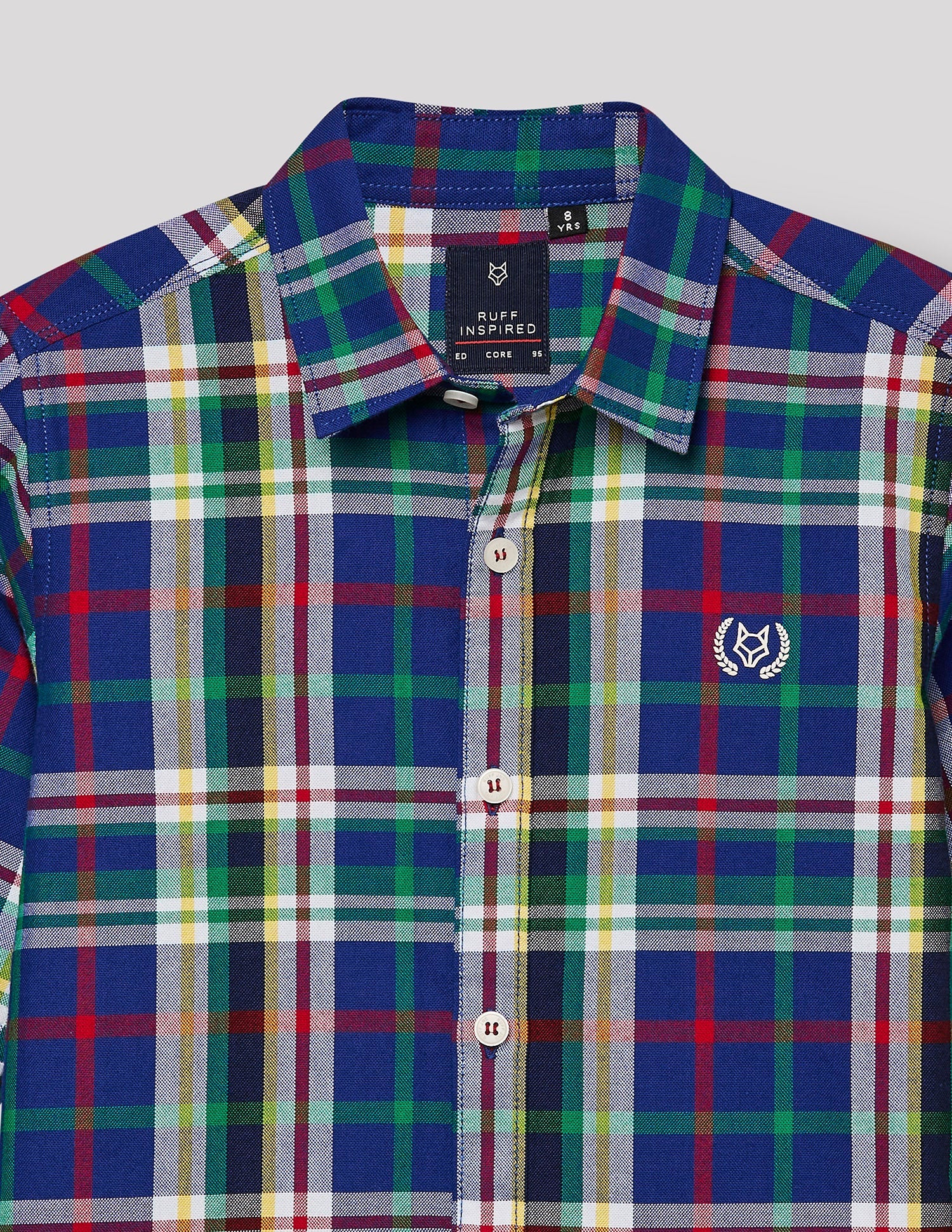 RUFF BOYS SHIRT F/S SB-09103 R.BLUE