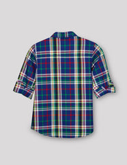 RUFF BOYS SHIRT F/S SB-09103 R.BLUE
