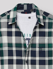 RUFF BOYS SHIRT F/S SB-09106 GREEN