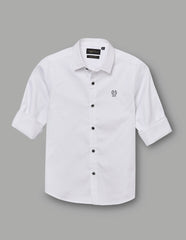 RUFF BOYS SHIRT F/S SB-09107 WHITE