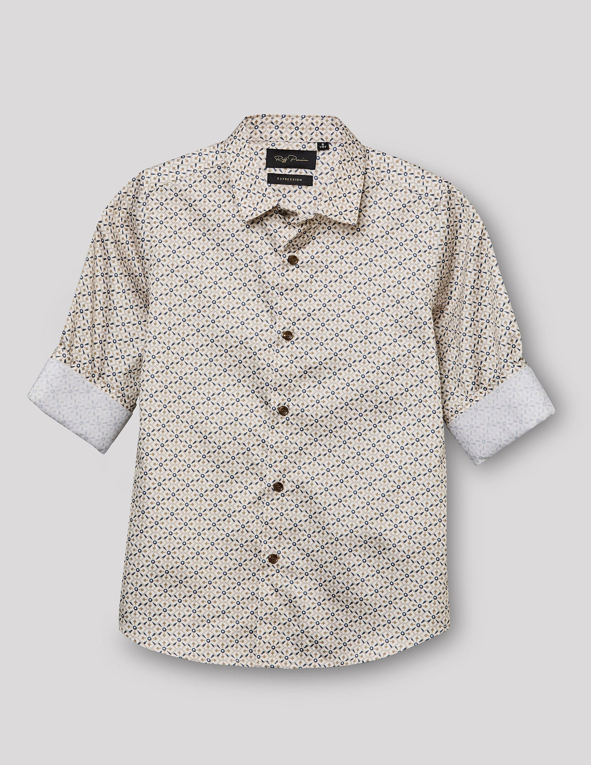 RUFF BOYS SHIRT F/S SK-09112 FAWN