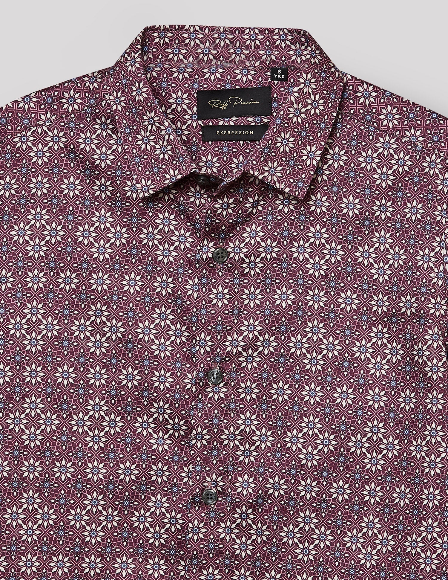 RUFF BOYS SHIRT F/S SB-09113 WINE