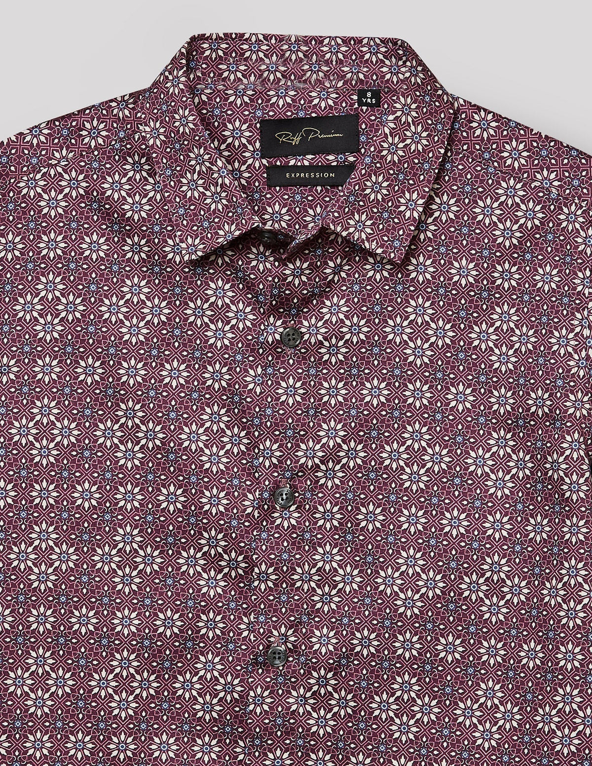 RUFF BOYS SHIRT F/S SB-09113 WINE