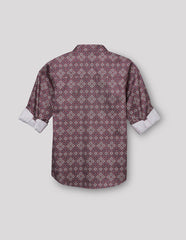 RUFF BOYS SHIRT F/S SB-09113 WINE