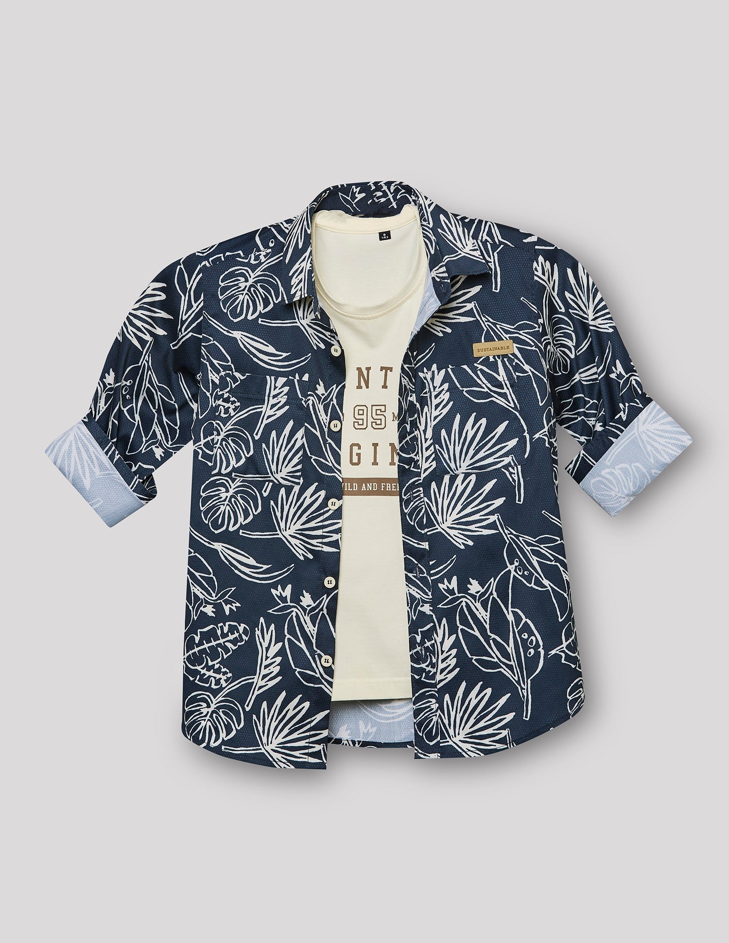 RUFF BOYS SHIRT F/S SK-09115 AIR FORCE