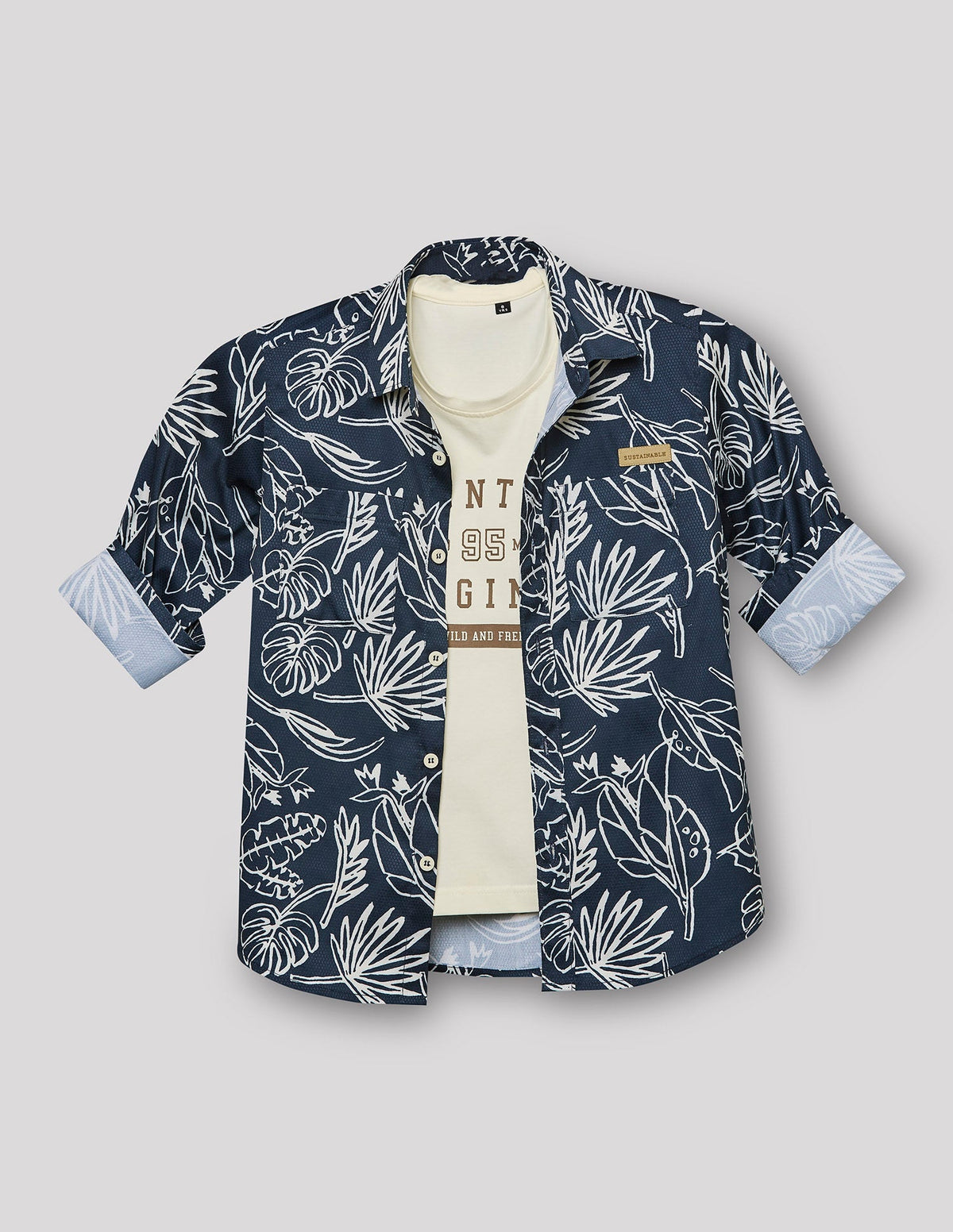 RUFF BOYS SHIRT F/S SK-09115 AIR FORCE