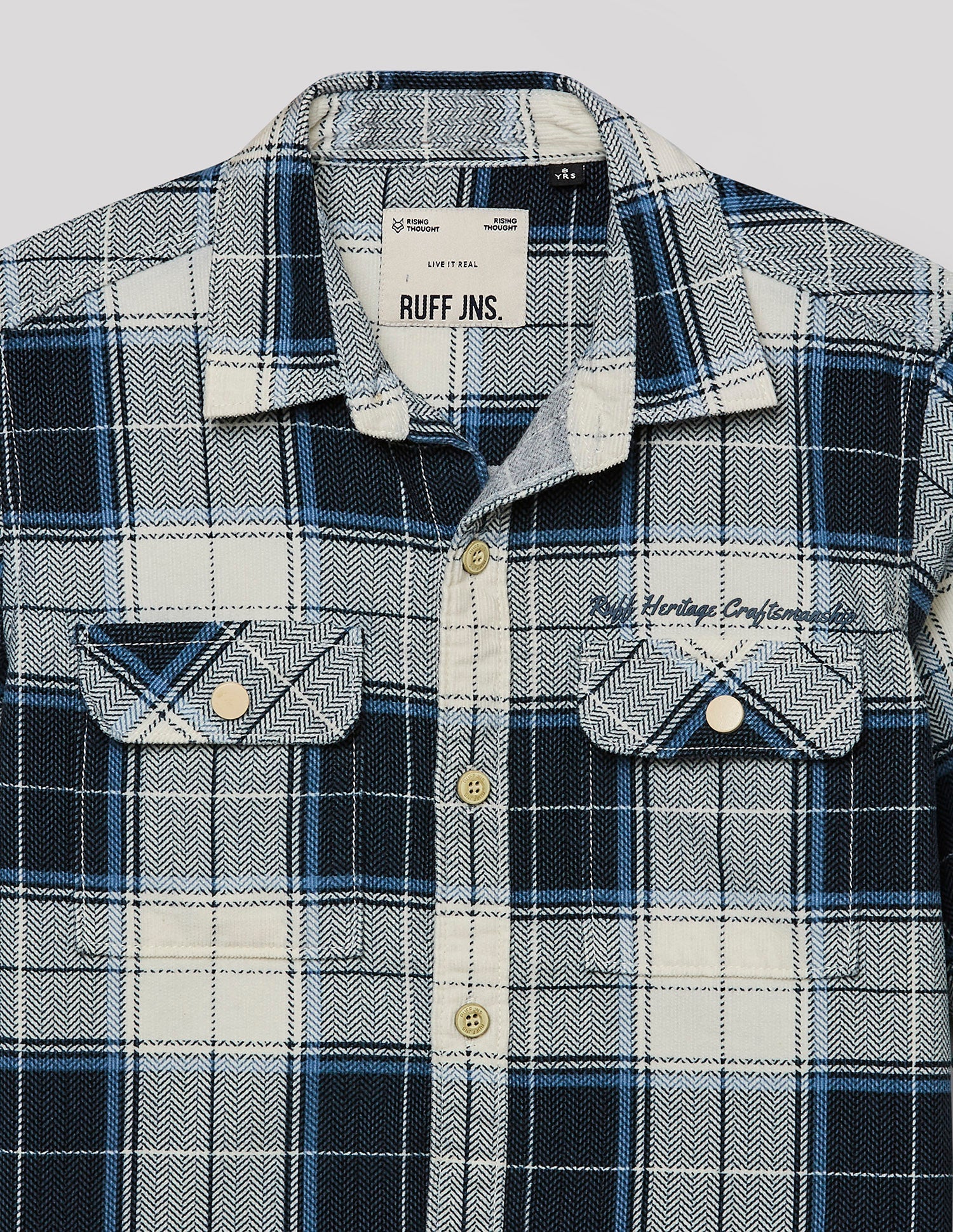 RUFF BOYS SHIRT F/S SB-09117 NAVY