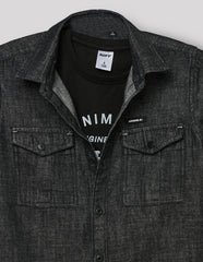 RUFF BOYS SHIRT F/S SB-09120 BLACK