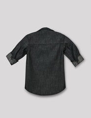 RUFF BOYS SHIRT F/S SB-09120 BLACK