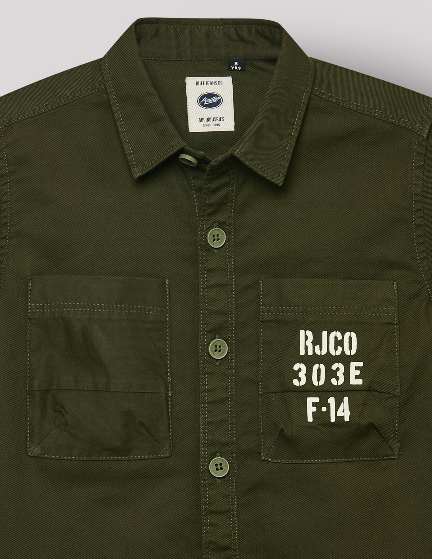 RUFF BOYS SHIRT F/S SB-09172 OLIVE