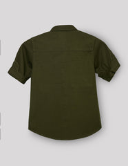 RUFF BOYS SHIRT F/S SB-09172 OLIVE